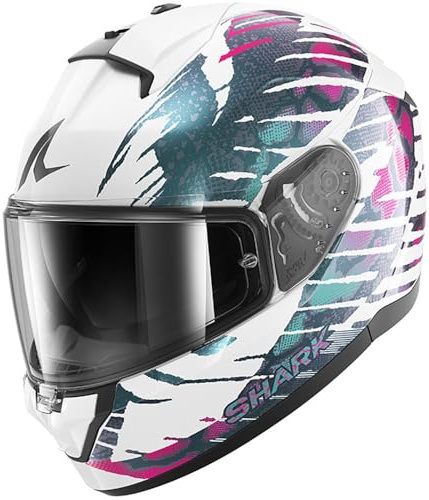 SHARK, Integraler Motorradhelm RIDILL 2 REPTAIA White Violet Cameleon WVX, XS