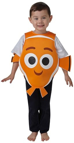 Rubie's Findet Nemo Kostüm-Weste für Kinder - 3-4 Jahre – Gepolsterter Clownfisch Überwurf – Schnelle Verkleidung Fasching, Karneval & Mottoparty – Orange