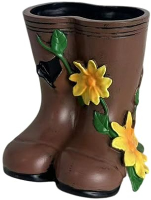 Baoblaze Boot Flower Vase Rain Boots Shaped Flower Plant Pot Flowerpot Creative Pot Plant Container for Garden Balcony Decor