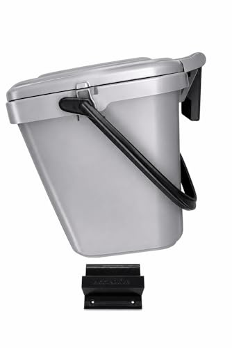 HomeDrive Hidden Kitchen Caddy Clip for 7L Food Waste Bin | Cupboard Door & Wall Mounted Holder | Space Saving Kitchen Organisation | Durable PETG Storage Bracket
