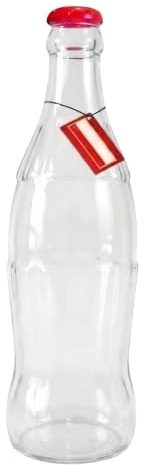 EDBA Money Bottle Piggy Bank - 30CM Tall Coin & Note Saving Bottle - Reusable Clear Plastic Money Jar with Red Lid - Large Savings Container - Home Gift Money Box
