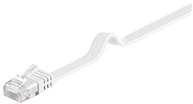 Goobay 93364 CAT 5e Flat-Patch Cable, U/UTP, White, 15m Length
