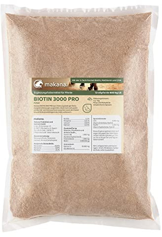 Makana Biotin 3000 PRO Pulver für Pferde, 1000 g Beutel