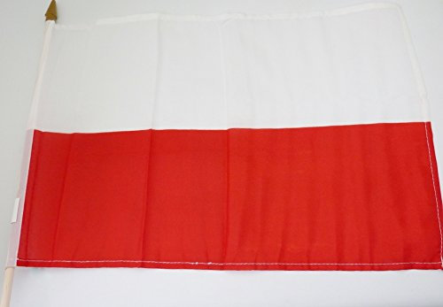 Stockfahne, Fahne, Flag, Flagge, 30 x 45 cm Polen, Polska, Poland, im 5er Set