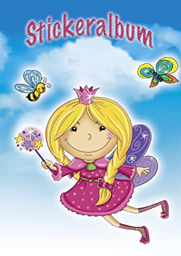 AVERY Zweckform 57798 Stickeralbum Fee mit 16 leeren Seiten (A5 Stickerbuch für Kinder, Mädchen, Album zum Sammeln, Feen Sticker Sammelalbum, Silikonpapier blanko, Kindergeburtstag, Mitbringsel)