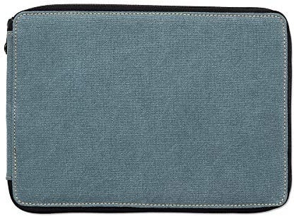 PENCIL CASE CANVAS STEEL BLUE