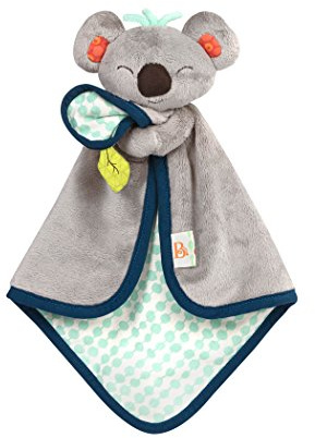 B. toys Koala Lovey Plush Security Blanket, Fluffy Koko Crinkle, Baby