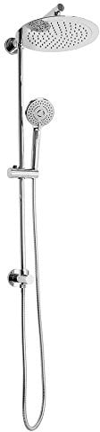 IDRO BRIC SCACOL0092CR Colonna Doccia Margarita in Ottone con Presa d'Acqua, Grigio, Set di 20 Pezzi