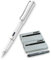 Lamy, Safari, Füllfederhalter, feine Feder, weiß, Weiß + 10 Patronen Schwarz, Füllfederhalter Safari