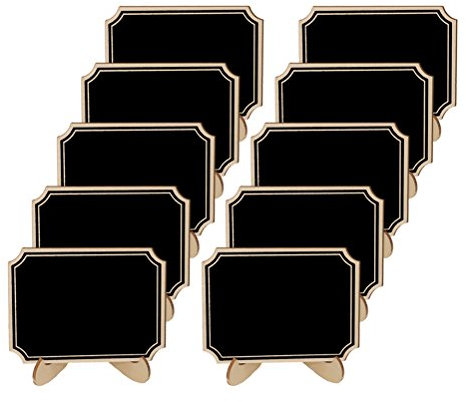 ultnice Schultafel Memotafel Holz Tischkarten Platzkarten Tafel – 10 Stück