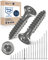 100x Vis à bois tête fraisée en Acier inoxydable Torx V2A vis inox 6x50 pour panneaux d'aggloméré Bois Filetage partiel 6mm fort 50mm long 100 pièce en acier A2