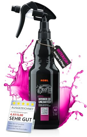 ADBL Interior QD Unlimited (500ml) - Hochwertiger Innenraum Detailer - Erfrischt, Reinigt und Schützt - Antistatisch mit UV-Schutz - Streifenfreies Finish für alle Materialien im Interior