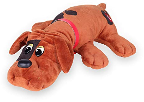 Basic Fun Hundewelpe, 43,2 cm, mit Adoptionszertifikat und Hundehütte, Rot mit schwarzen Punkten