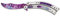 Albainox 02169 - Coltello a serramanico, a forma di farfalla, per allenare arti marziali, dummy, softair, paintball, pratica, decorazione, 100% sicuro, con portabottiglie in omaggio