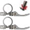 DAZISEN Bicycle Seat Tube Clip - Aluminium Alloy Ultralight Quick Release Road Bike Seatpost Seat Post Clamp 31.8mm Silver,2*Silver,31.8mm