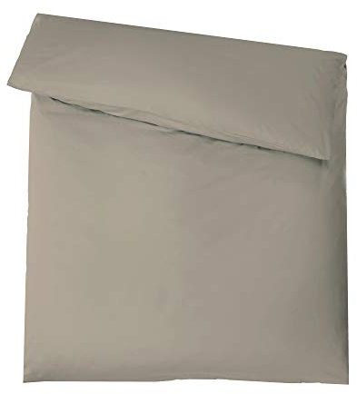 aqua-textil Luxury Bettwäsche zum Kombinieren 155 x 220 cm Deckenbezug Silber Baumwolle Mako Satin Bettbezug
