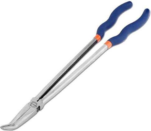 WISEPRO 16 Inch Extra Long Reach Needle Nose Pliers, 45°Angle for Home Craft Car Repairing