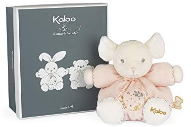 KALOO Perle - Peluche Patapouf Souris Rose - 18cm