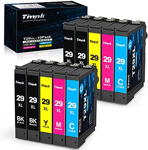 Timink 29XL Tintenpatronen Kompatibel mit Epson 29XL Multipack für Epson XP-255 XP-235 XP-345 XP-435 XP-245 XP-247 XP-332 XP-342 XP-432 XP-442 XP-445 (10 er-Pack)