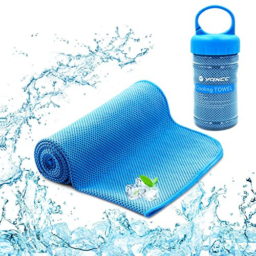 YQXCC Cooling Towel (120x30 cm) - Soft Breathable Chilly Towel, Microfibre Cool Towel for Yoga, Golf, Gym, Camping, Running, Workout & More Activities