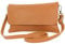 modamoda de T226 Damen Leder Clutch Umhängetasche Abendtasche Small handmade in Italy, Farbe:Cognac