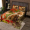 Loussiesd Niedlich Fuchs Drucken Tagesdeck 240x260cm Wohndecke 3D Tiere Thema Steppdecke für Jungs Mädchen Wald Fuchs Bettüberwurf Stain Resistant Natur Herbst 3St