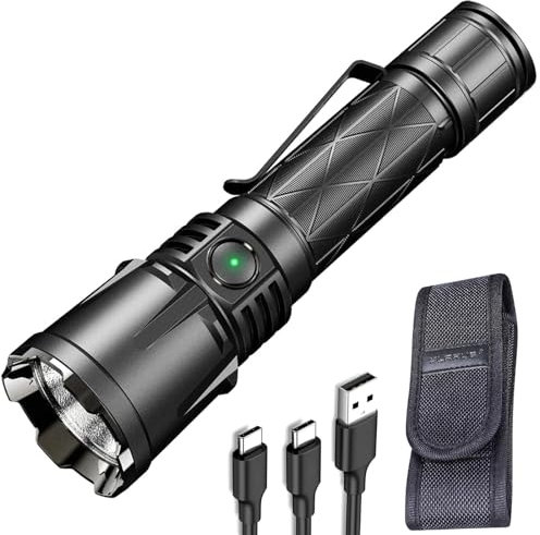 klarus XT21X Pro 4400 Lumens Lampe torche tactique LED super brillante, 336 mètres, USB USB Rechargeable lampe de poche