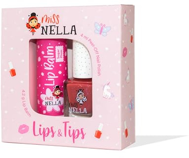 Miss Nella Nail Polis + Lip Balm set- (SUGAR PLUM +CHERRY MACAROON)