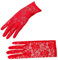 Amorar Braut Handschuhe Armstulpen, Paar Brauthandschuhe Spitzenhandschuhe Damen Sommer UV Sonnenschutz Handschuhe Sunproof Handschuhe für Hochzeit Party Abend Handschuhe,rot