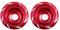 ihreesy Motorrad Sturzschutz Sturzpads Frame Sliders,Aluminiumlegierung Motorrad Frontgabel Rahmengleiter Sturzpads Universal Motorrad Gabel Slider Rad Crash-Schutz Ersatz,Rot