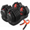 HAKENO 2x24kg Pair Adjustable Dumbbell 15 Weight in 1 with Fast Automatic Adjustable and Weight Plate for Body Workout Home Gym dumbbell（Include 2 Dumbbells + 2 Hand Gripper)