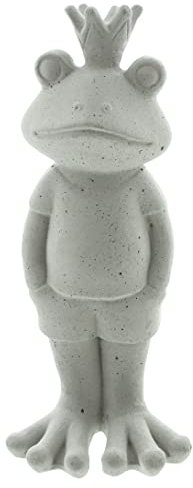 FRANK FLECHTWAREN Froschkönig Stone, Dekofigur aus Beton, märchenhafte Dekofigur, Beton, Höhe 39 cm
