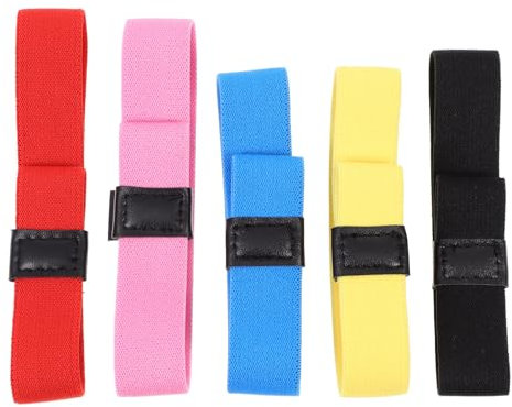 Angoily Lunchbox Gummiband, 5 Stück Box Behälter Für Elastische Ersatzbänder Verstellbare Nylon-Dichtung Dehnbar Dehnbar Bunt Mittagessen Befestigung Zubehör Für Schule Büro Camping Picknick Reise