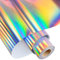 VINYL FROG Foil Heat Transfer Vinyl Metallic Chrome HTV Holographic Silver Iron on Vinyl - 12in x 10ft for Garment & Fabric Decoration