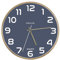 Unilux Moderne Holzrahmen Wanduhr BALTIC, Blaues Ziffernblatt 31cm, Ohne Ticken