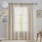 Home Brilliant Line Look Semi Transparent Window Treatment 84 Drop Airy Net Curtains for Windows Voile Curtain for Bedroom Decoration, 54x84 Inch, 213 cm Drop, Linen