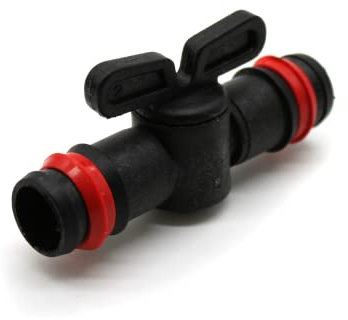 DOJA Barcelona | Valvula de Riego de Seguridad | Color Negro | 16mm | Pack 12 | Valvula de Paso para Tubo | Valvula Gotero Seguridad | Válvula de Riego Jardin, Huerto, Terraza, Exterior, Agricultura