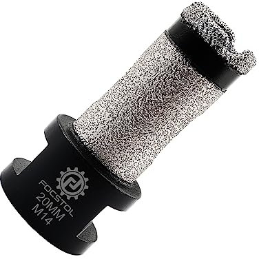 FOCSTOL Brocas Diamante 20mm - Broca Fresado Diamante para Porcelanico Cerámica Mármol Granito Piedra Cuarzo M14 Rosca
