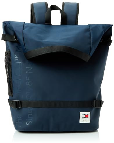 Tommy Jeans Herren Rucksack Daily Rolltop Backpack Handgepäck, Blau (Dark Night Navy), Einheitsgröße