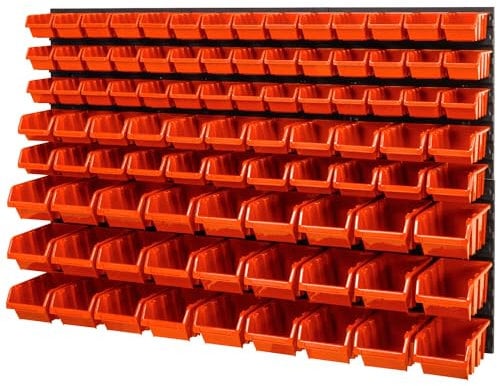 WALL MOUNTED TOOL PEG BOARD SET GARAGE STORAGE BINS WORKSHOP RACK SHED ORGANISER 50 MODELS VARIOUS SHAPES AND LAYOUTS SMALL MEDIUM LARGE (Model 10)