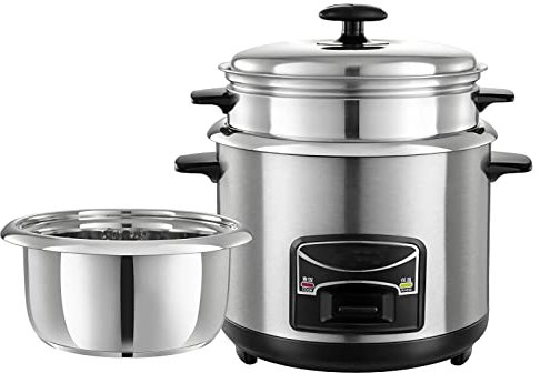 Olla Arrocera,Ollas Arroceras,(2-6L) Olla Arrocera Portátil Olla Interior De Acero Inoxidable con Vaporera, Funciones Cálidas, para 1-11 Personas,6L