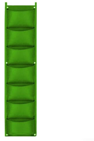 Lioaeust Hängende Pflanztaschen für Pflanzen, vertikale Gartentasche, vertikale Blume, Pflanztasche zum Aufhängen an der Wand (grün)
