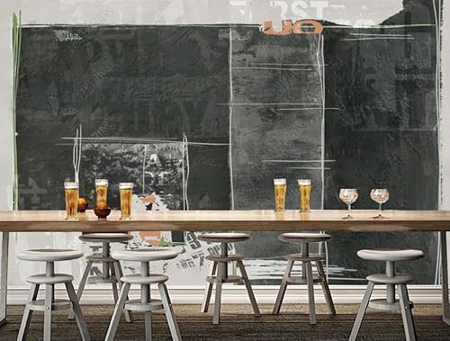 Fototapete 3D Effekt Tapeten 3D Europäische Retro-Tafel Englisch Vlies Tapeten Wandtapete Moderne Wanddeko Design Büro Flur250Cm(W)*175Cm(H)