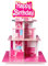 Adval9Vram Pink Princess Cupcake Stand - 3 Tiers Pink Princess Themed Cardboard Cup Cake Dessert Holder Tower, 2pcs Round Cake Display Serving Tray Cake Stands Deko for Birthday Afternoon Tea