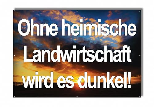 Protestbanner für Demo Landwirtschaft - Banner für Bauernprotest (Dunkle Wolken 2)