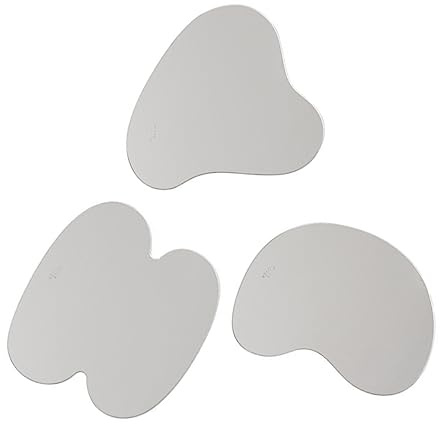 Spiegelbechermatte 3 Stück aus Acryl und Silikon rutschfest | Silber, Glatte Spiegeloptik, für Tee und Kaltgetränke, Platzsparend, Schlicht und Stilvoll