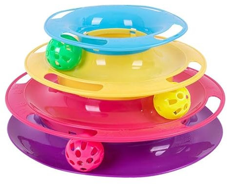 Smart Choice Tower of Tracks Interactive Multi-Coloured 3 Tier Cat Toy