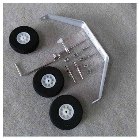 LSFWJP 1set Aluminium Hauptfahrwerk Rad Kit RC Flugzeug for Cessna 182 (1200mm) Ersatz 40 Größe for ARF for PNP for Aeromodelling RC Teile