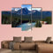 Bilder Zug Entlang Des Bow River Wandbild Mit Rahmen 100 X 50 Cm Leinwandbild 5 Tlg Kunstdruck Modern Wandbilder Xxl Wanddekoration Design Wandkunst 5 Stücke Leinwand Wohnzimmer Dekoration