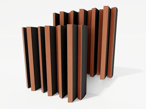 2er-Pack – Akustikdiffusor | 2D-Diffusor | Größe: 50 x 50 cm | Reflexion – Diffusion – Absorption – Schalldämmung | Wandkunstpaneel | Farbe: [ARTO (150mm) | Kirschbaum]